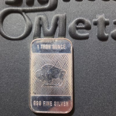 1oz silver buffalo bar  - additional view