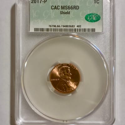 2017-P Lincoln Cent CAC MS66RD 225th Aniv Mint Mk