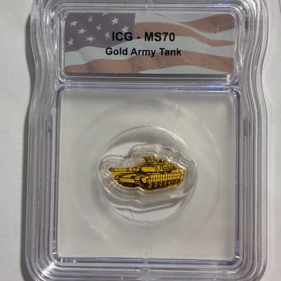 USA ICG MS70 Gold  1/1000 oz 0.999 Army Tank