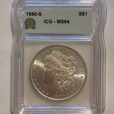 1880-S Morgan Silver Dollar – IGC MS64