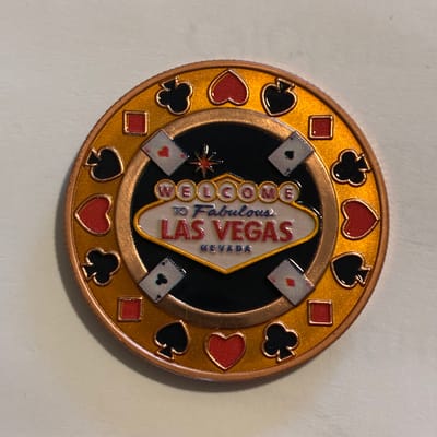 1 oz Copper Colorized Las Vegas Token