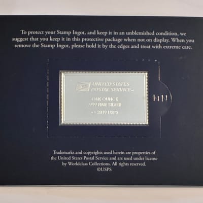 1oz Silver USPS Air and Space Stamp Bar - additional view