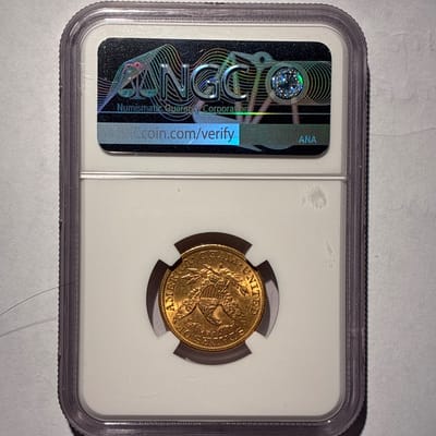 1886-S $5 NGC MS 62 Liberty Head Gold Half Eagle - additional view