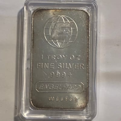 Vintage Englehard 1oz Silver Bar Bullion Breaks 1