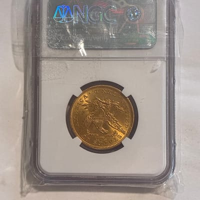 1907 Liberty Head Double Eagle $20 Gold NGC MS62 - additional view