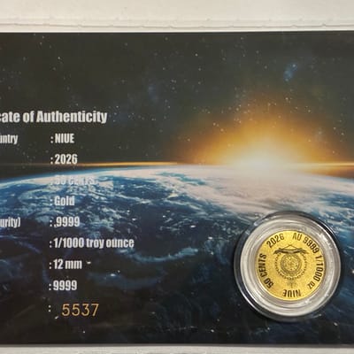 One Giant Leap 1/1000 Gold card  - additional view