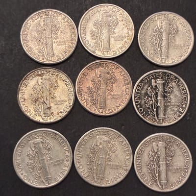 One Extra Fine Mercury Dime - additional view