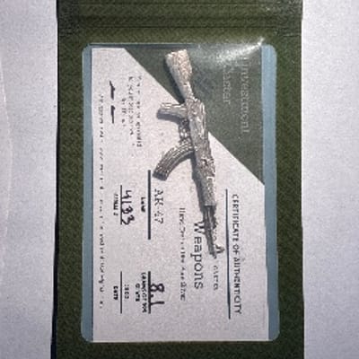 Investment Caster AK 47 Hand Poured Silver