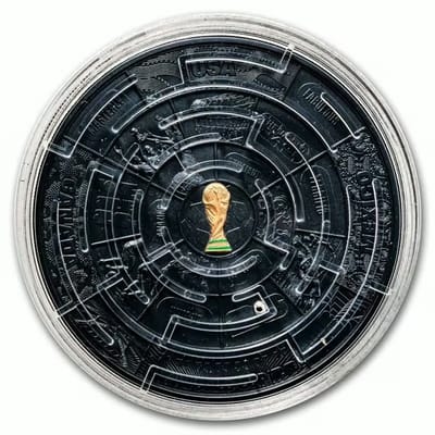 2026 2 oz Silver FIFA World Cup Maze (w/ Box & COA - additional view