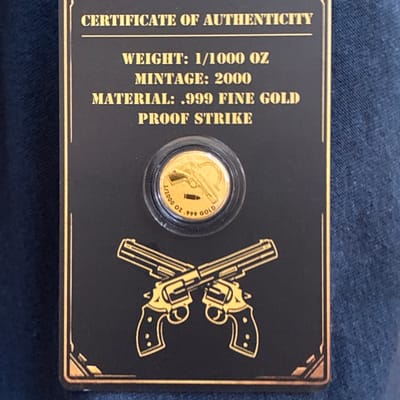 2nd Amendment 1/1000 oz .999 Fine Gold Proof - additional view