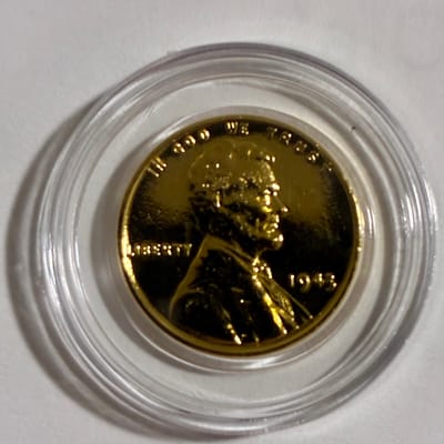1943 Steel Penny 24K Gold Plated – Genuine w/COA
