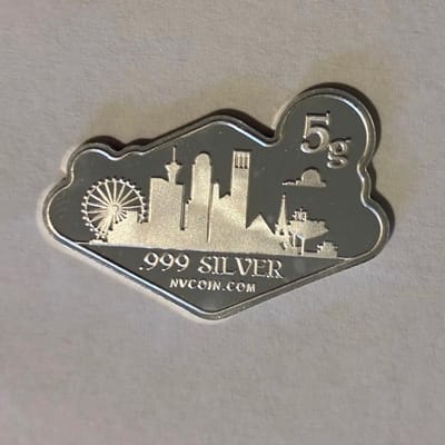 5g .999 Fine Silver Las Vegas Art Bar - additional view