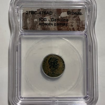 27BC - 475AD Bronze Roman Empire IGC Genuine Coin