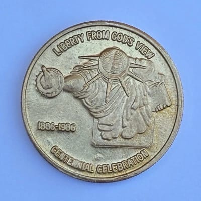 LIBERTY FROM GOD'S VIEW COIN Statue of Liberty 100