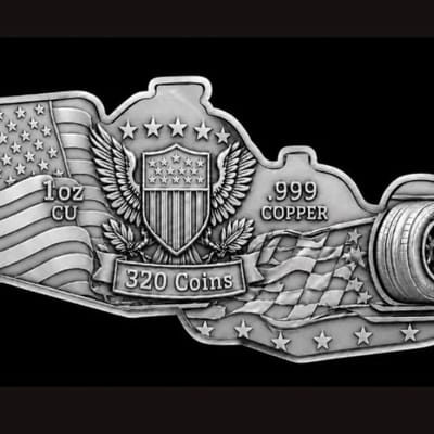 EAGLE VELOCITY -250th Anniversary - 1oz 999 Cu - additional view