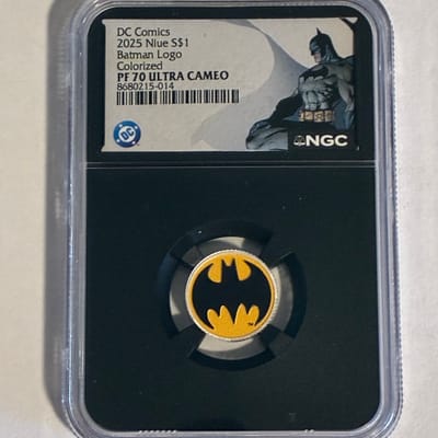 Batman Niue $1 Silver PR70 Ultra Cam Ltd Mintage