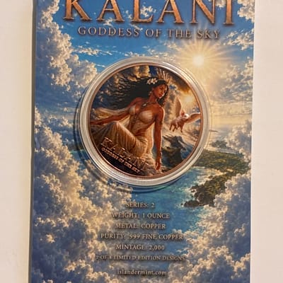 1oz Copper Kalani Goddess of the Sun  - additional view
