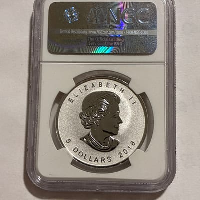 2016 $5 Maple Leaf BIGFOOT First Day of Issue PF69 - additional view