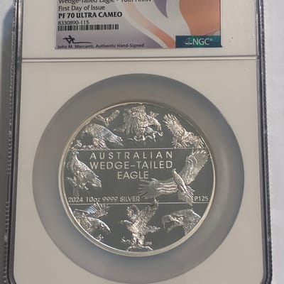 2024 P125 10oz Ausi $10 Wedge-Tail Eagle FDOI PF70