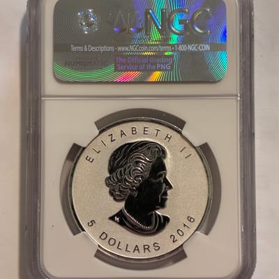2016 1oz Maple WWI Mk V Tank Privy NGC PF69 - additional view