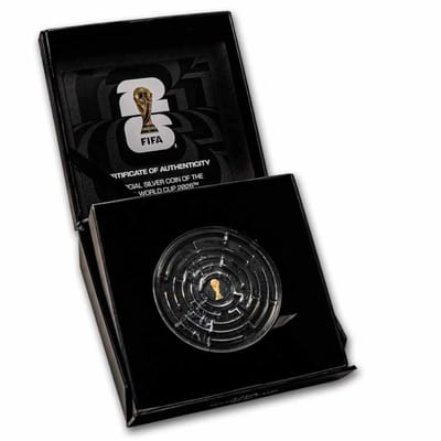 NEW 2026 2 oz Silver FIFA World Cup Maze (w/ Box & COA