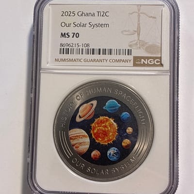 2025 Ghana 1oz Titanium MS 70