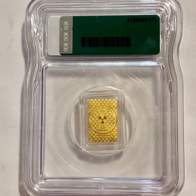 1/1000oz Gold Bar Chernobyl 1986 Radiation Theme i - additional view