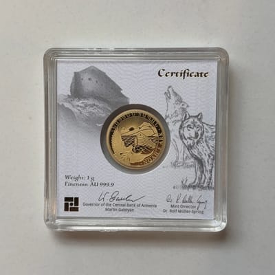 2026 Armenia Noah’s Ark 100 Dram 1 Gram .9999 Gold - additional view