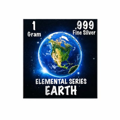 Pair-Elemental Series 1g Silver Earth 🌎 & Fire 🔥 - additional view