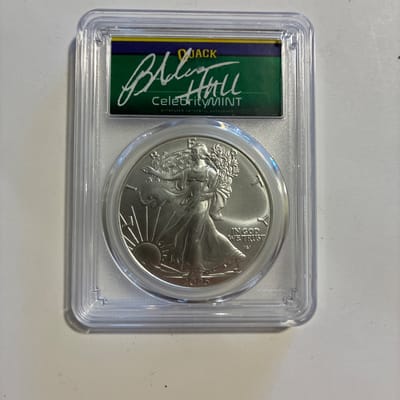 2025 ASE $1 PCGS Signed By Brandon Adams 