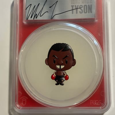 Mike Tyson Chibi 2oz Silver Coin - PCGS Autographe