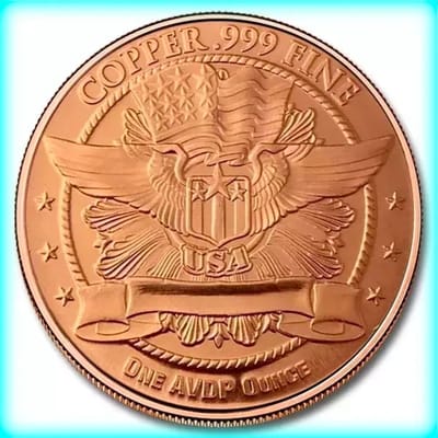 1 oz .999 Fine Copper Round Classic Morgan Dollar  - additional view