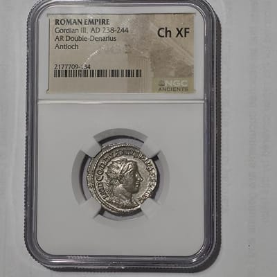238-244 AD Roman Empire Gordian III CH XF