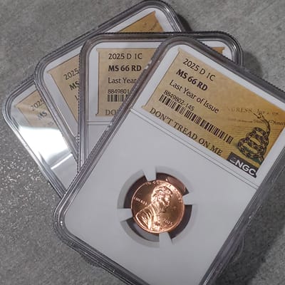2025 (D) 1C NGC MS 66 RD Last Year of Issue 