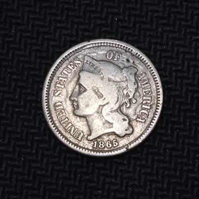 💢 1865 United States Three-Cent Nickel – Liberty 