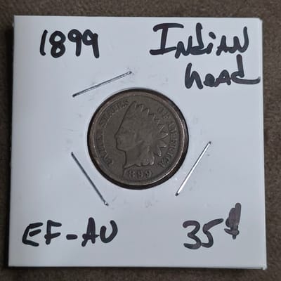 1899 Indian Head Cent in EF Condition 