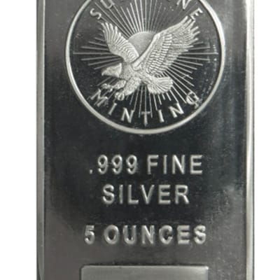 Sunshine Minting (SMI) 5 Oz Silver Bar