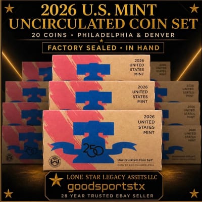 2026 US Mint Uncirculated Set 26RJ P&D Dual Date 