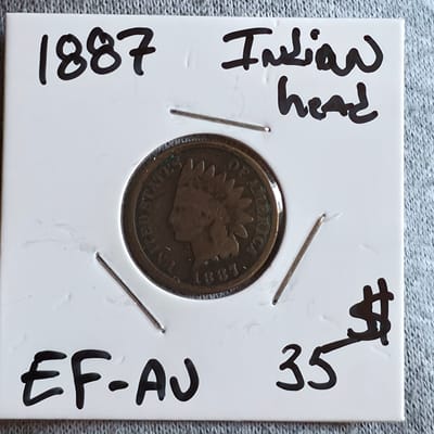 1887 Indian Head Cent EF-AU 