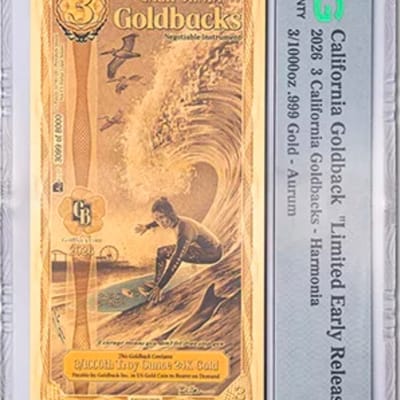 2026 3 California Goldback – Certified Limited ER.