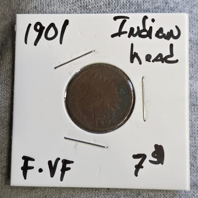 1901 Indian Head Cent in F-VF condition 