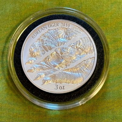 3 OZ 2019 South Korean Silver Tiger – ONLY 2800 