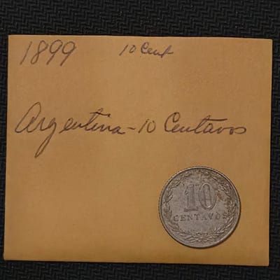 🇦🇷 1899 ARGENTINA 10 CENTAVOS COIN – HISTORIC  - additional view