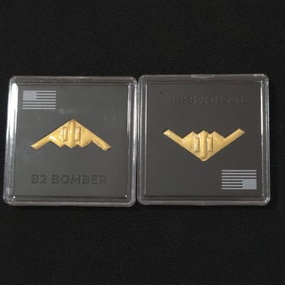 Northrop B-2 Bomber JET 1/20 Gram Shape Minted 24K