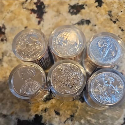 Lot of 6 Ballistic American Women Quarters Rolls