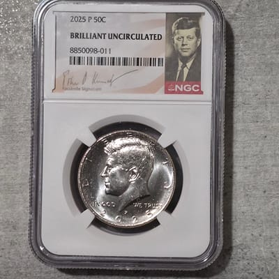2025 D KENNEDY NGC brilliant Uncirculated $0.50