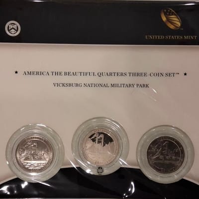 2011 Vicksburg National Park P/D/S 3Coin Quarters