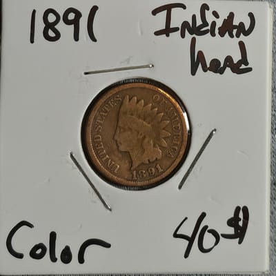 1891 Indian Head Cent EF