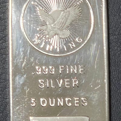 Sunshine Minting (SMI) 5 Oz Silver Bar