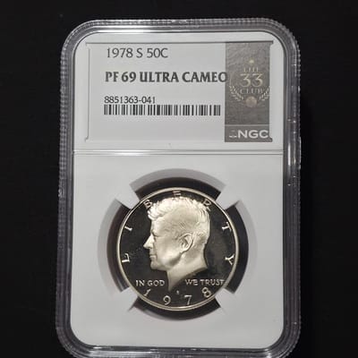 1978 S 50c Kennedy Half Dollar NGC PF69 Ultra Came